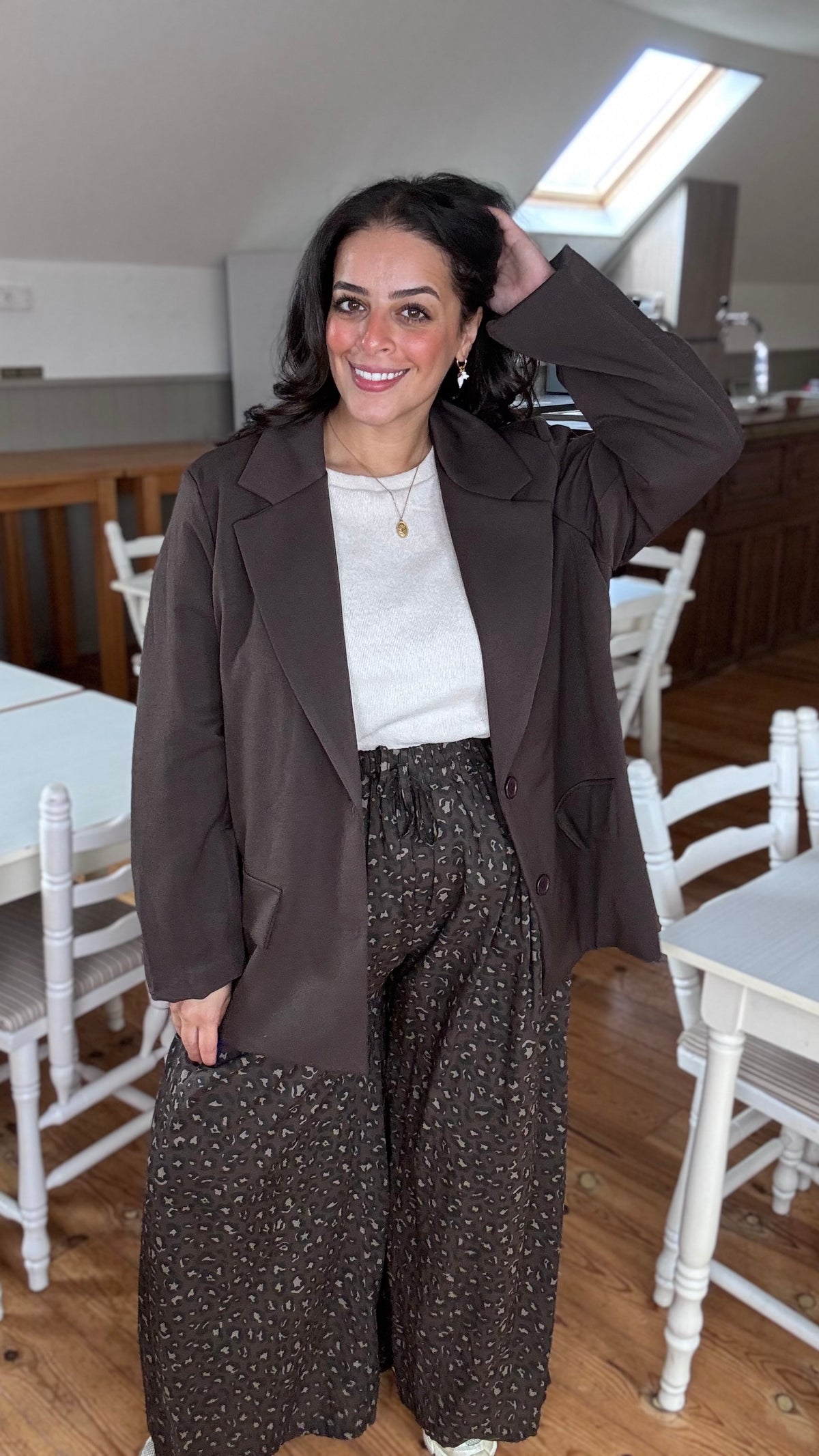 Freya blazer - Bruin