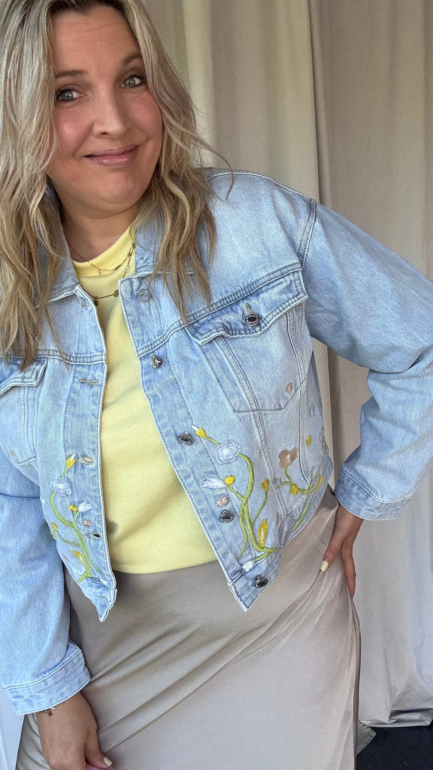 Jeansvest blossom