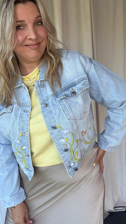 Jeansvest blossom