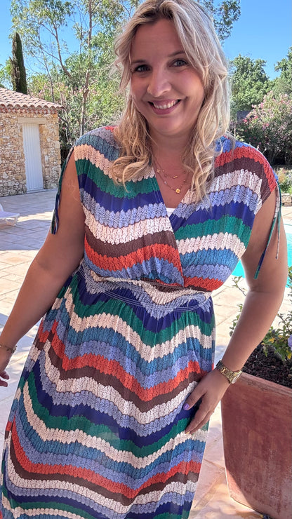 Every Woman Dress - Aztec glow (blauw/groen)
