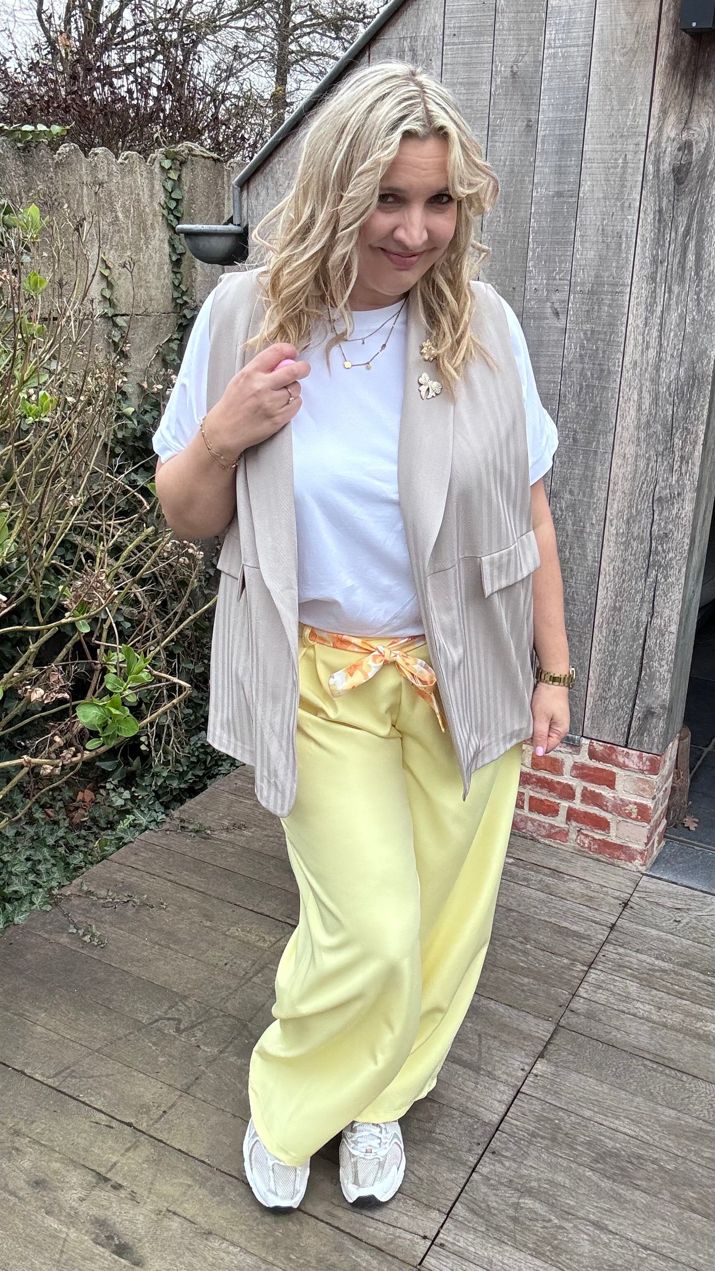 Mona broek - butteryellow