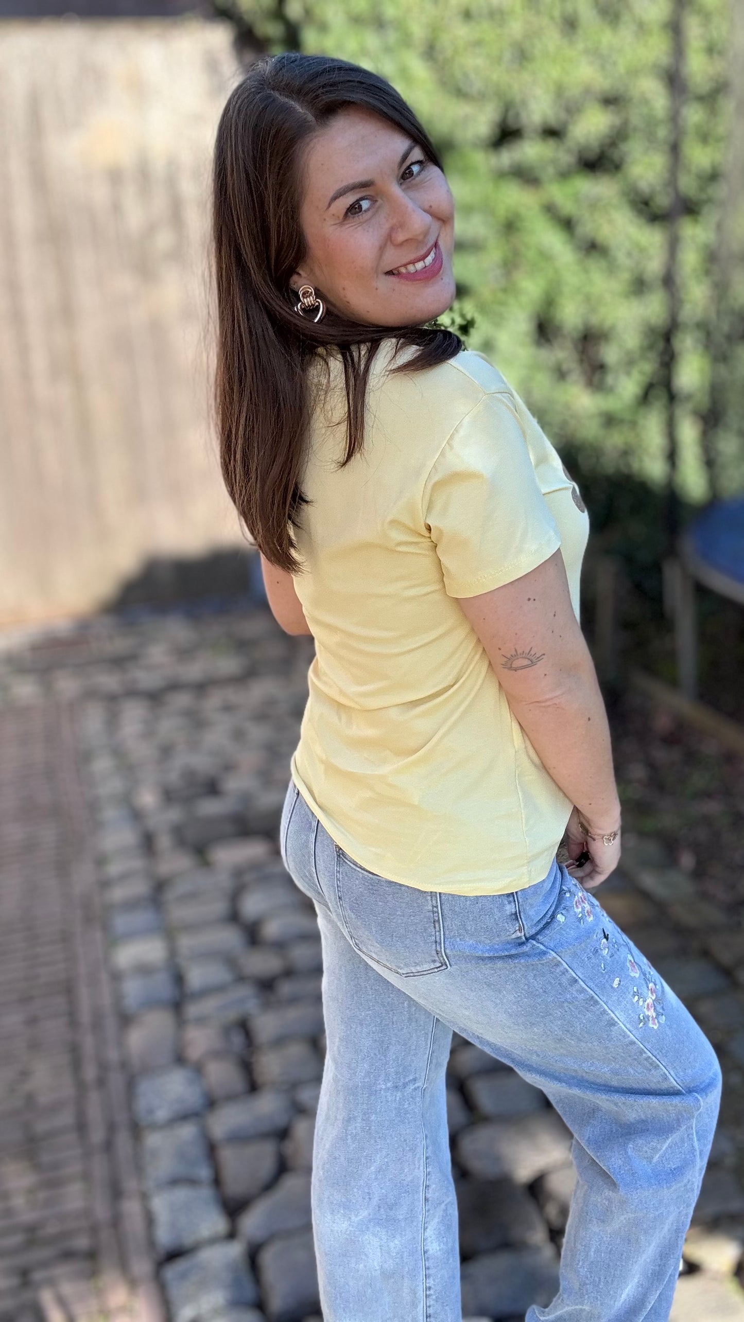 Bisous shirt - Geel