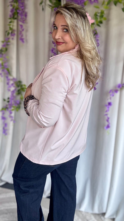 Blazer roze/leopard