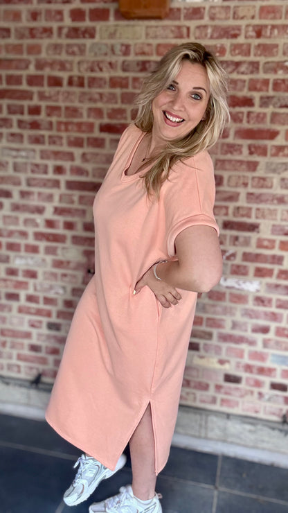 Nona sweaterjurk peach