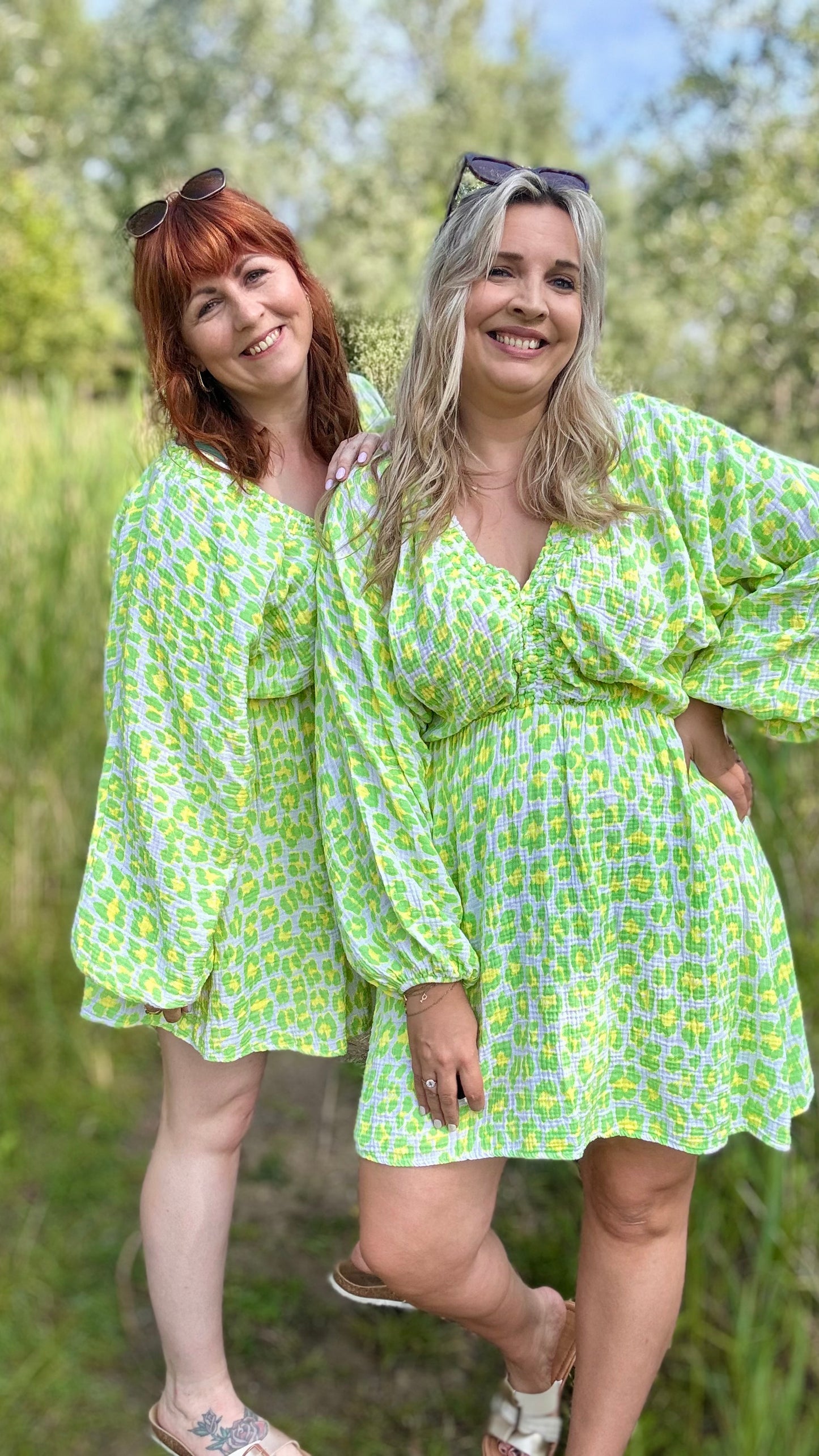 Pastel jungle shorty dress