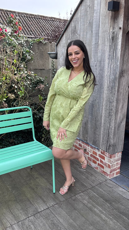 Feather dress - Groen