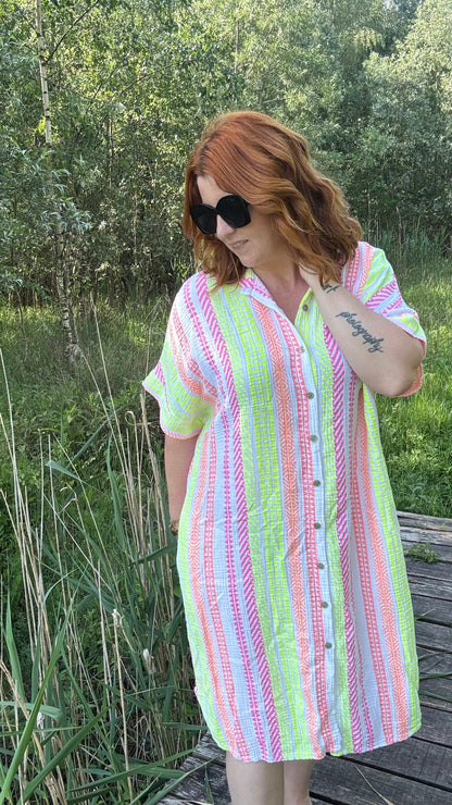 Coastal tetra dress - Wit