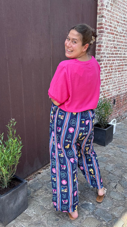 Tropical breeze broek - Blauw