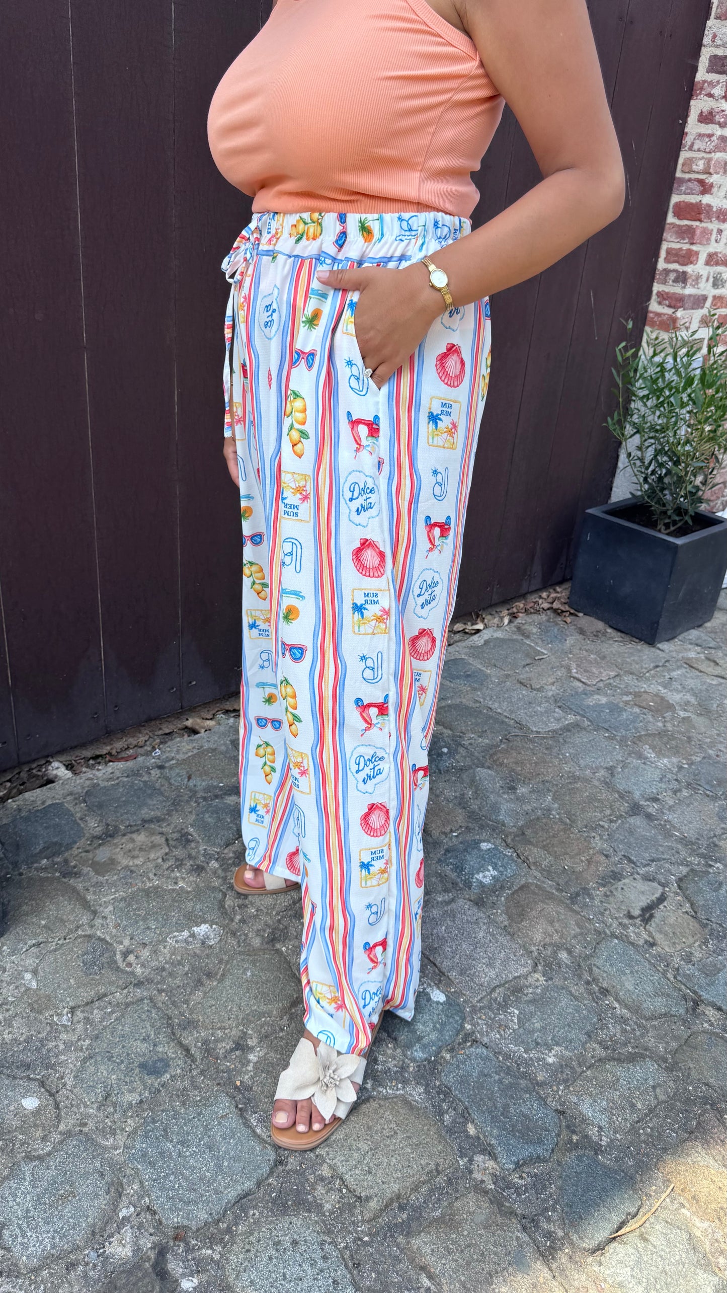 Tropical breeze broek - Wit