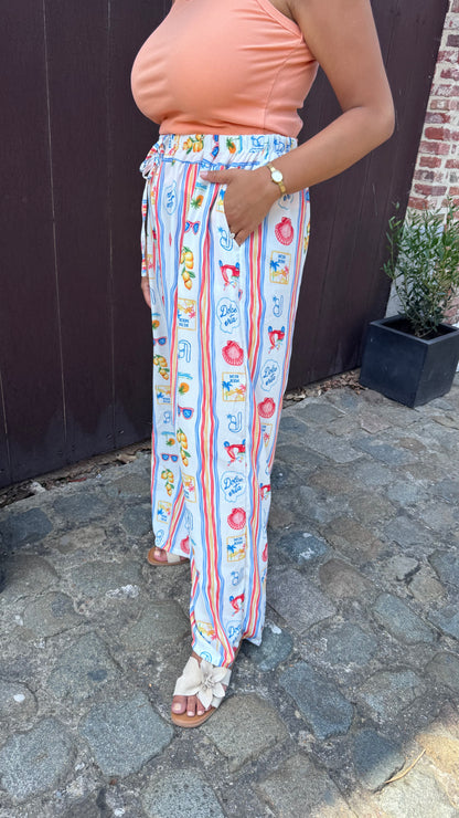 Tropical breeze broek - Wit
