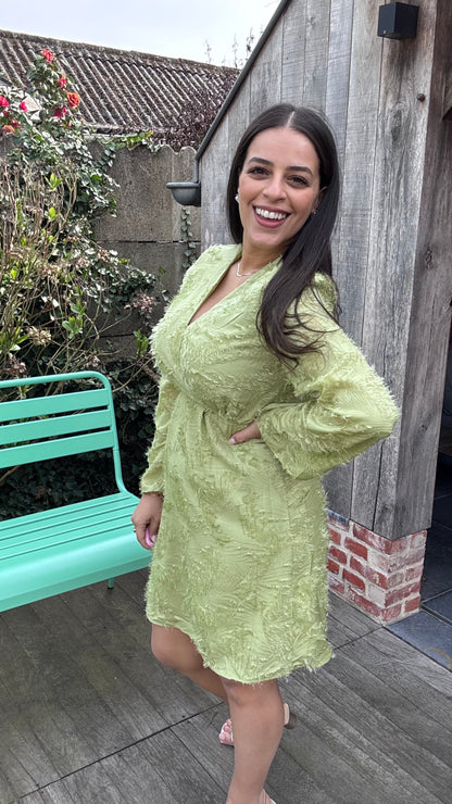 Feather dress - Groen
