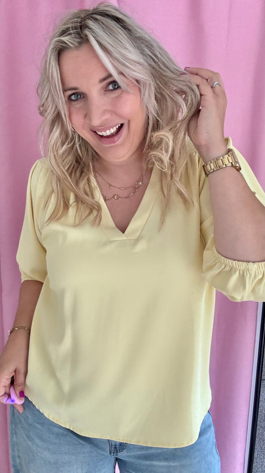 Mezza blouse - geel