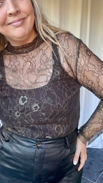 Lace top - Bruin