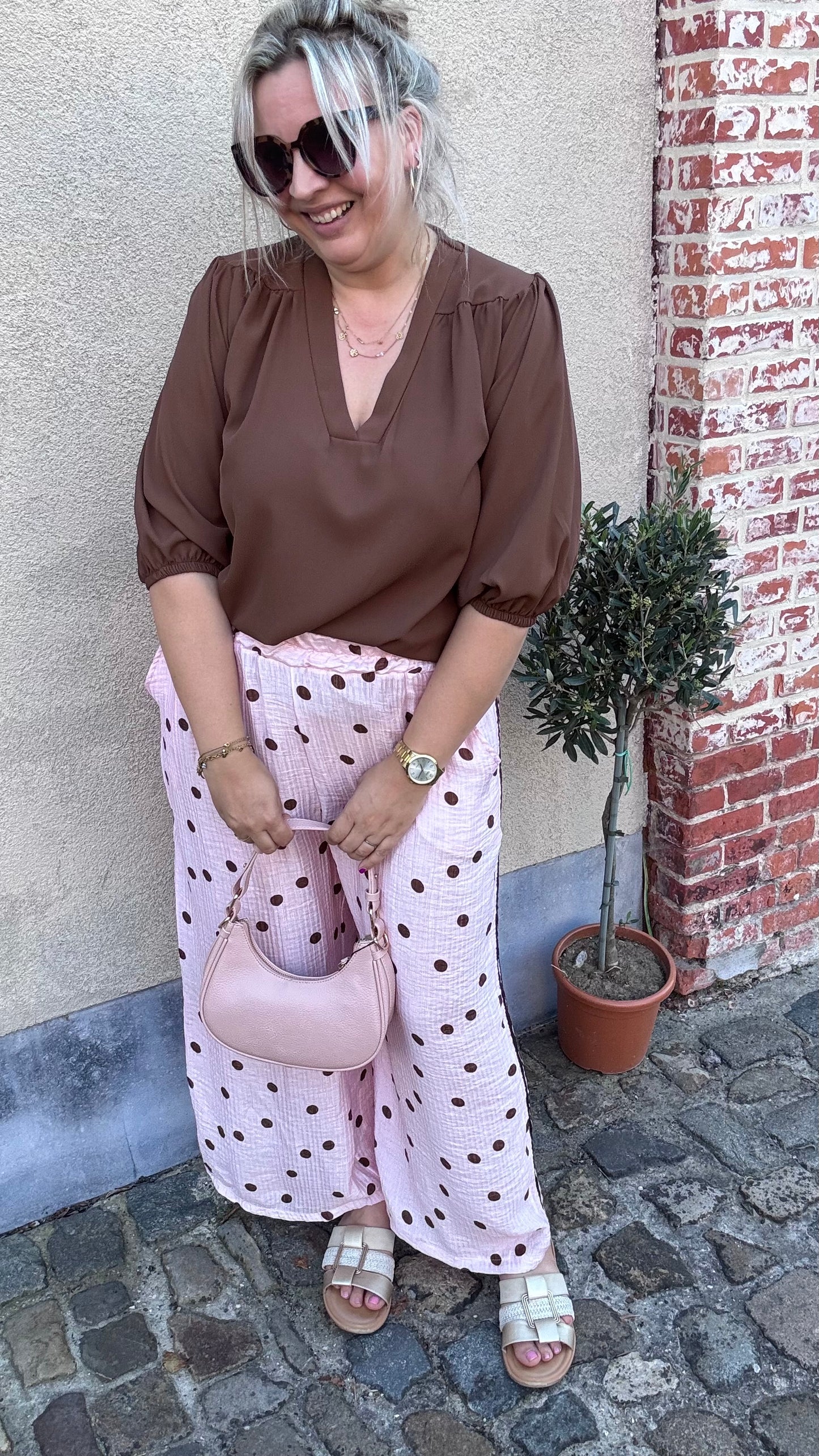 Dots broek - Roze