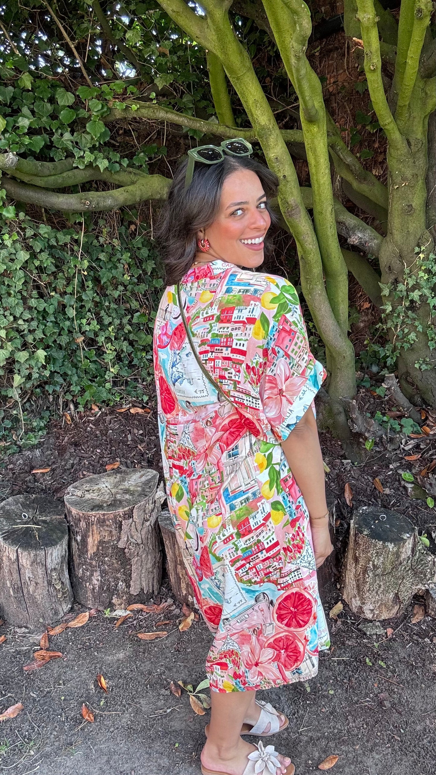 Tropical escape dress - Rood