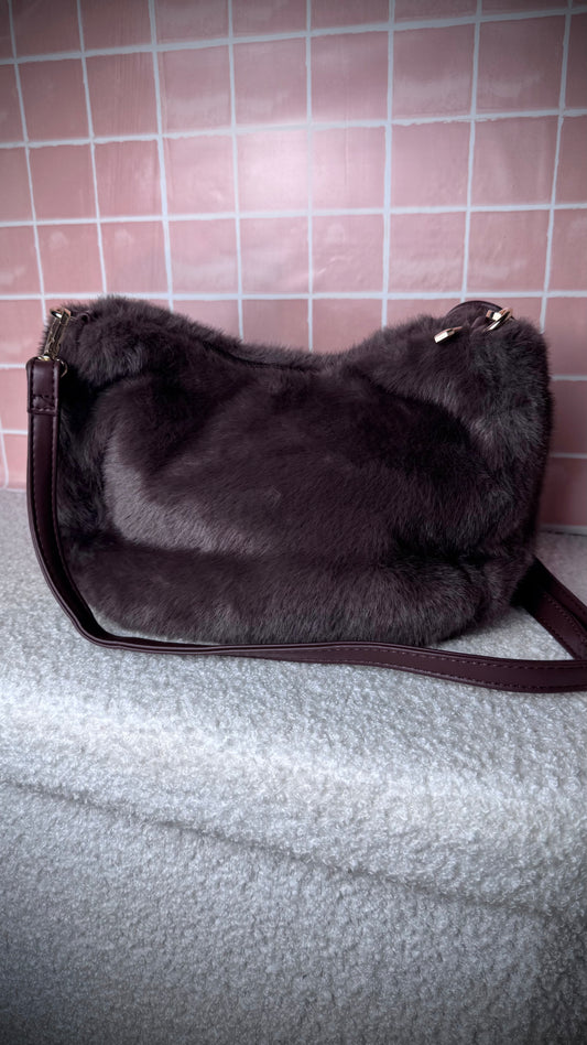 Cloudy cutie fur bag - Bruin