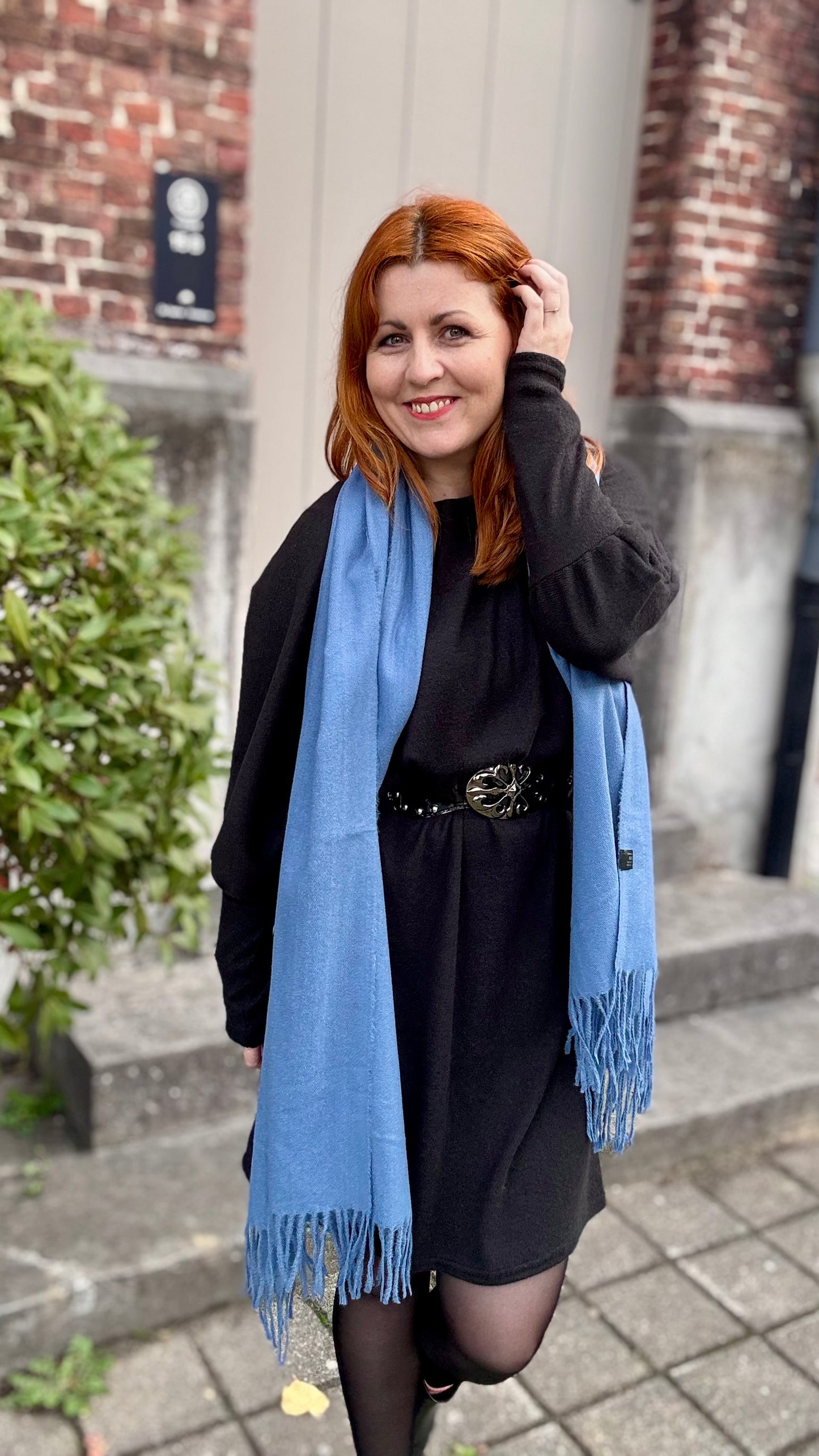 Cozy Tea sjaal - zachtblauw