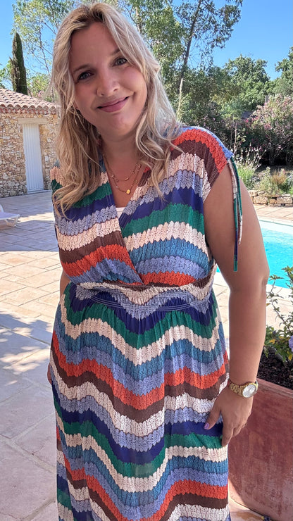 Every Woman Dress - Aztec glow (blauw/groen)