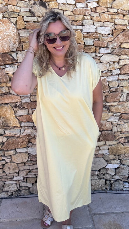 Adèle Sweaterjurk - Geel