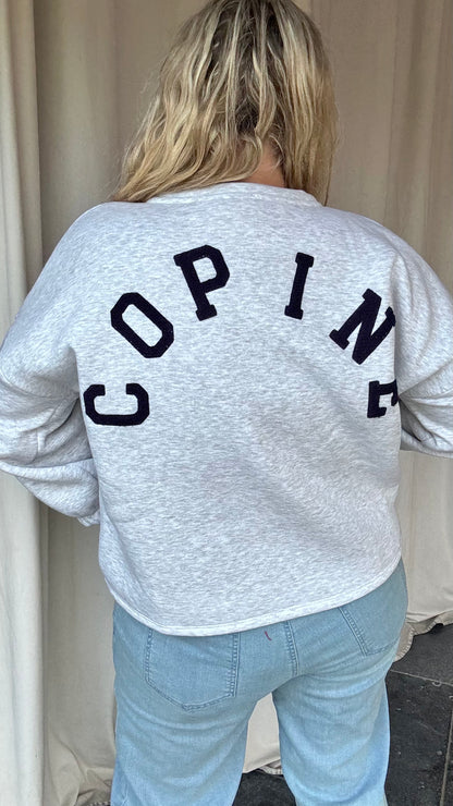 Sweater Copine - Grijs/Navy letters
