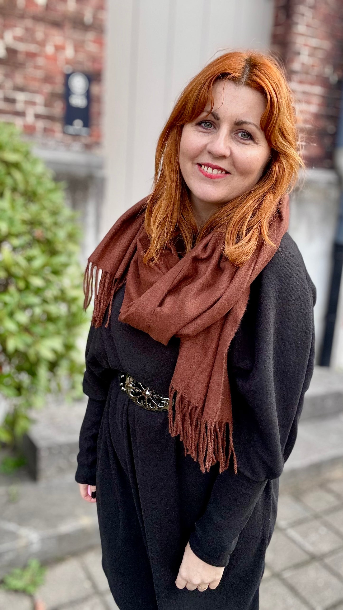 Cozy Tea sjaal - Donkerbruin