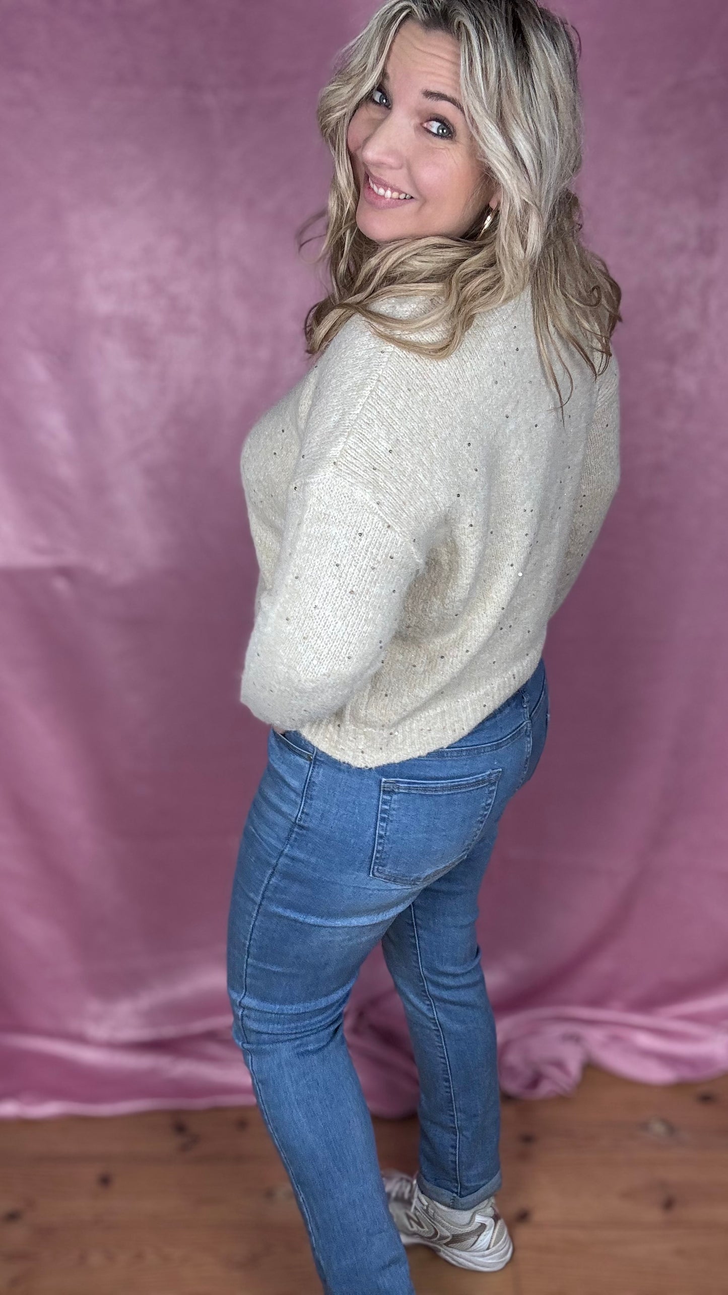 Soft knit cardigan - crème