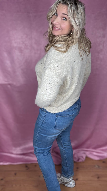 Soft knit cardigan - crème