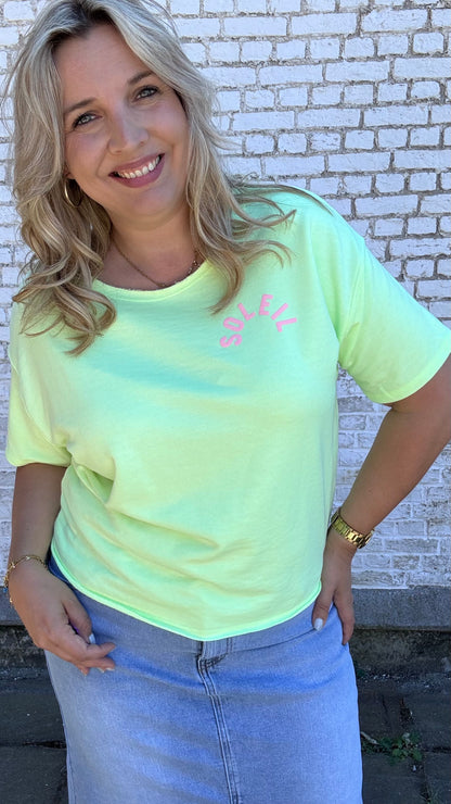 Soleil shirt leopard - Lime