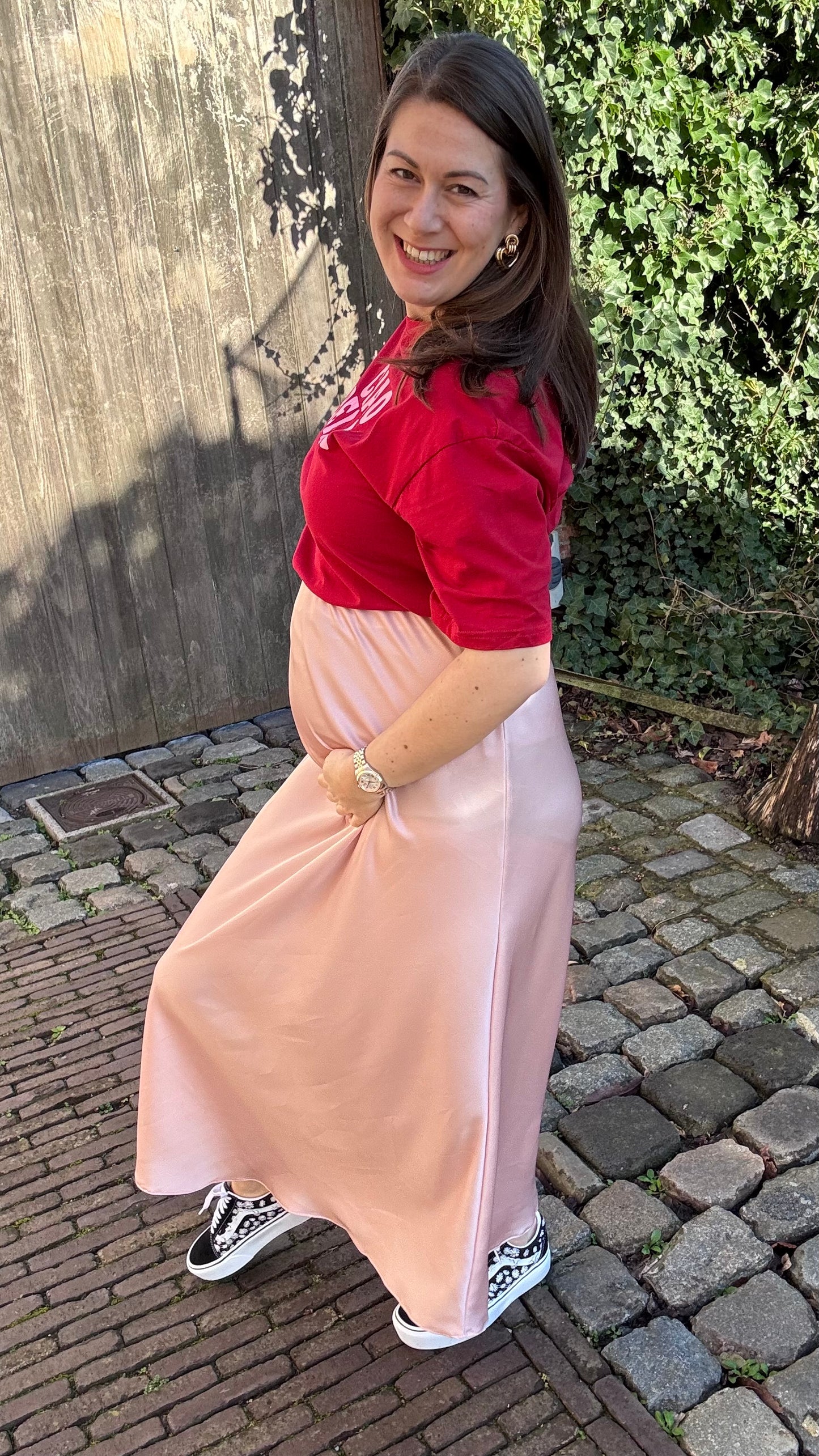 Silky muse rok - Zachtroze