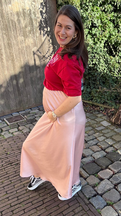 Silky muse rok - Zachtroze