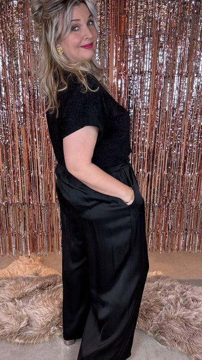 Glamour flow broek - Zwart