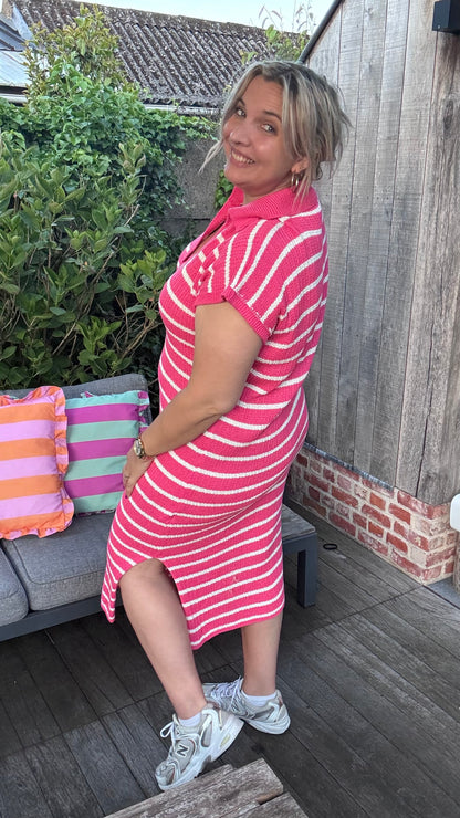 Crochet dress - Roze