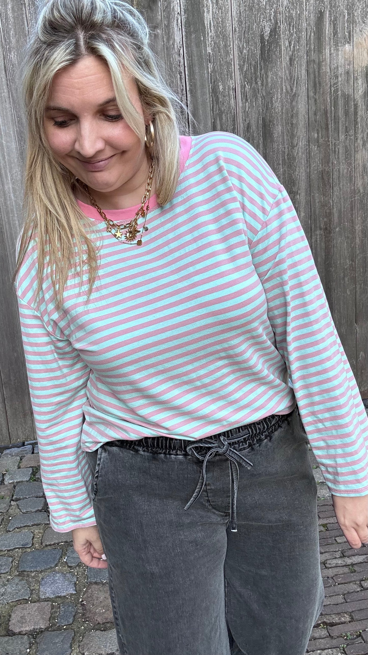 Shelley trui - Roze/lichtblauw