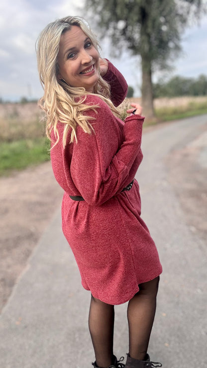 Lounge luxe jurk - Bordeaux