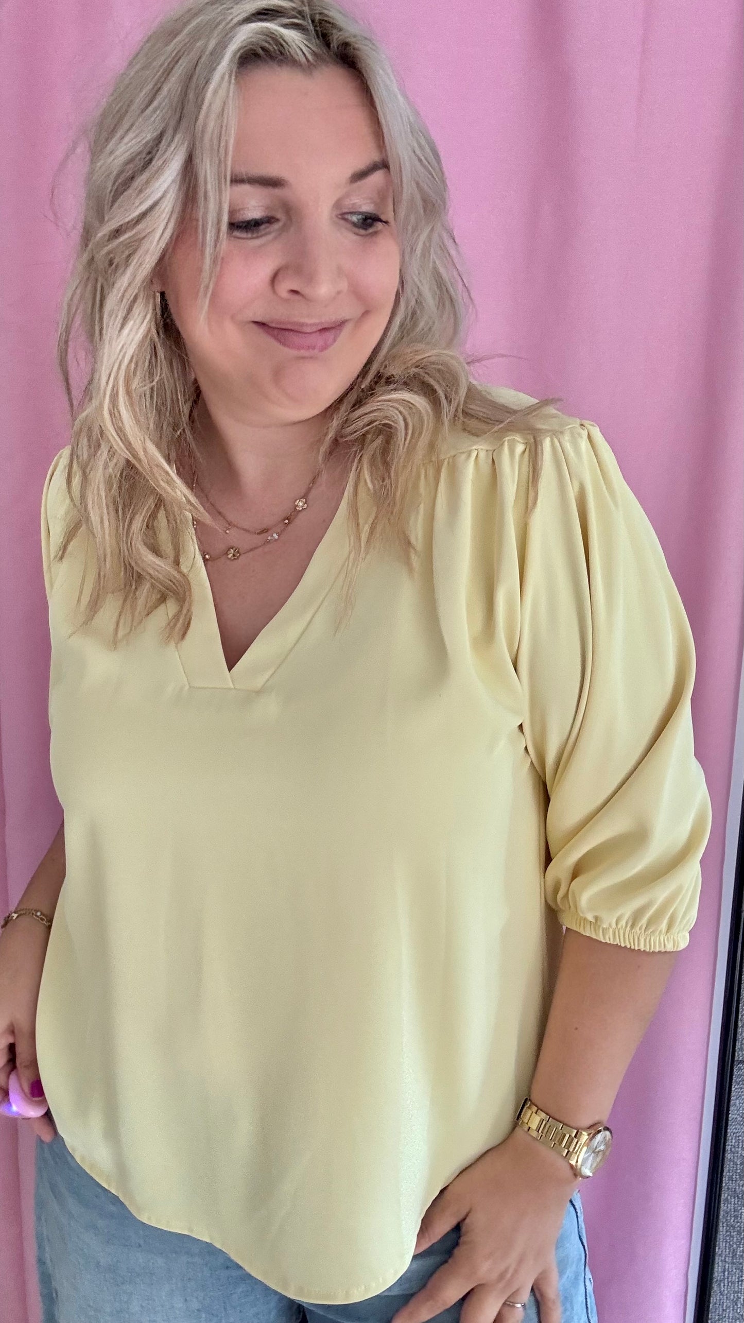 Mezza blouse - geel