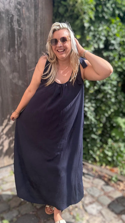 Flow dress donkerblauw
