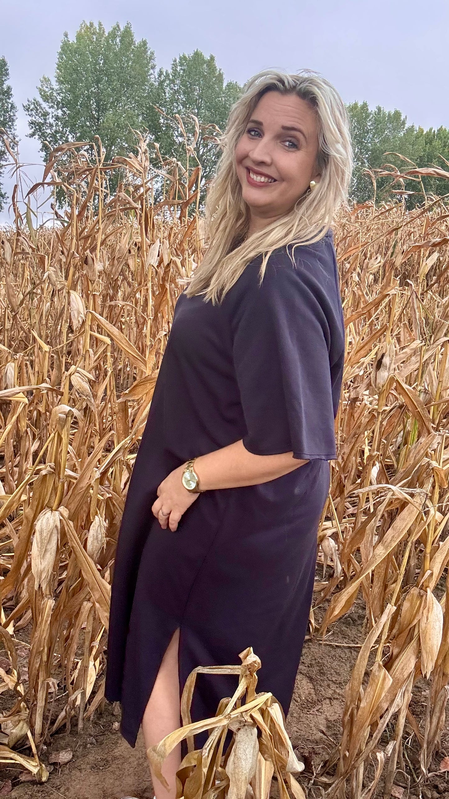 Harvey sweaterjurk TU2 - Donkerblauw