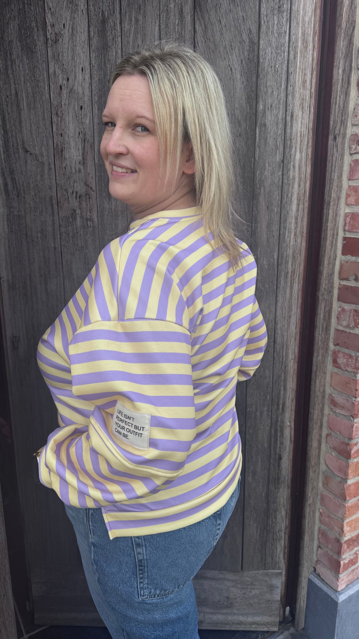 Perfect sweater - geel/lila