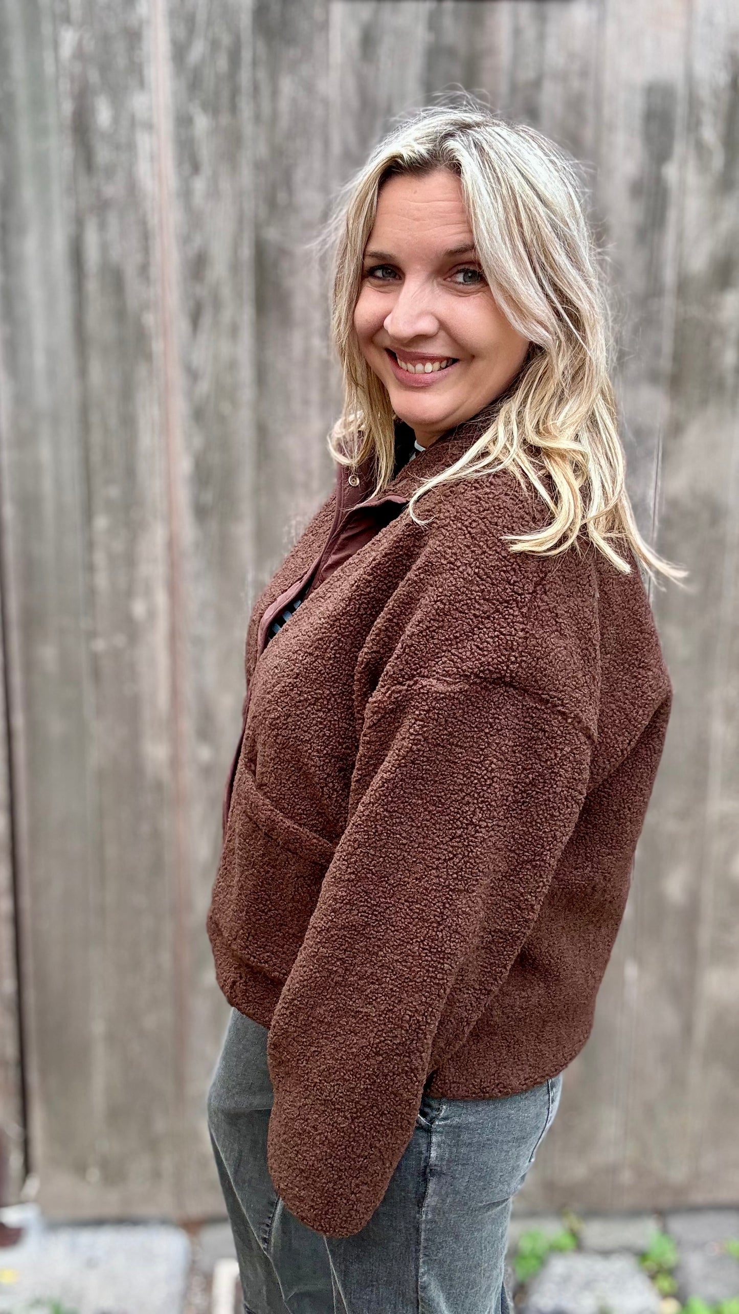 Reversible Teddy Jacket - Choco