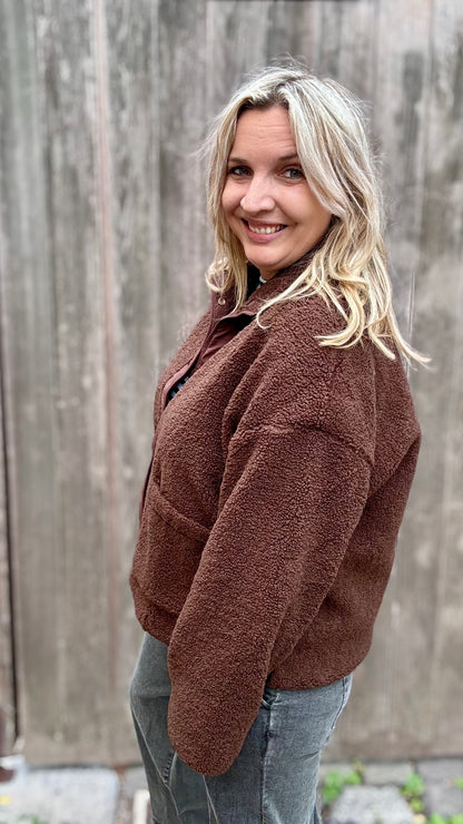 Reversible Teddy Jacket - Choco