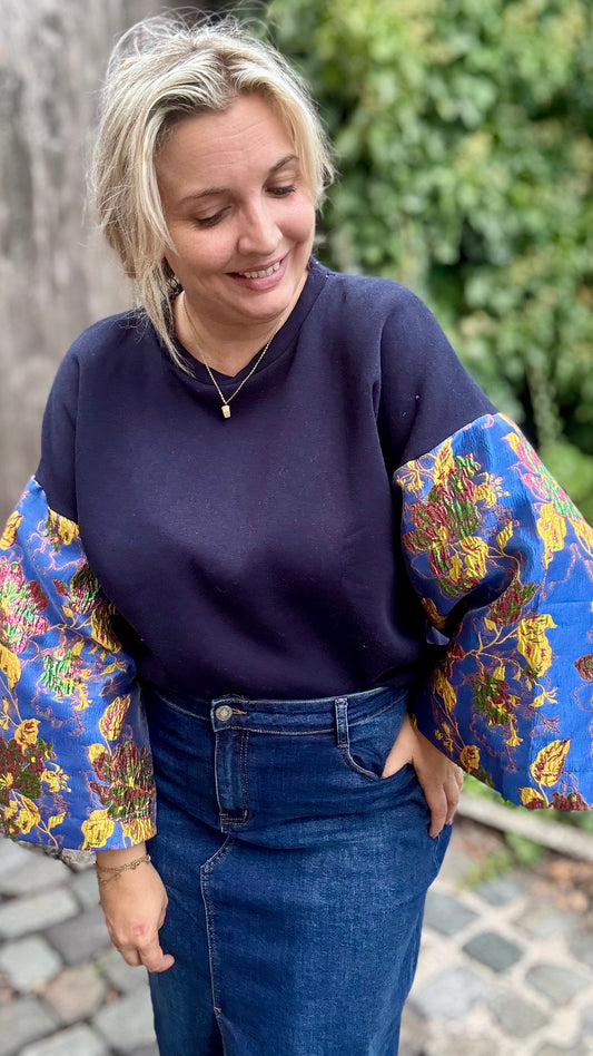 Shimmer sweater - Navy/blauw