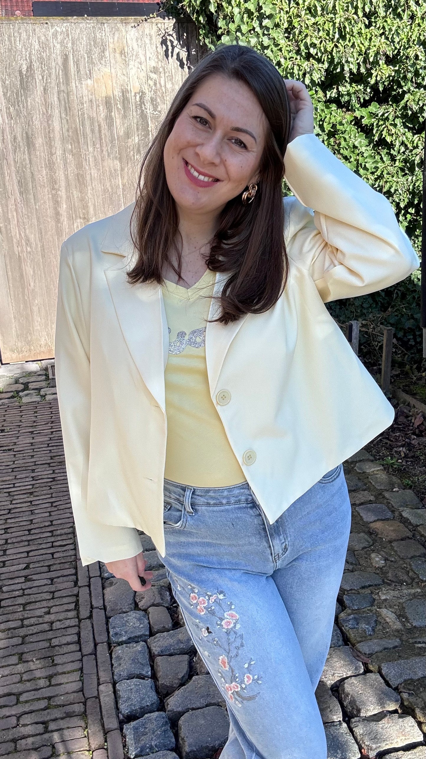 Bisous shirt - Geel