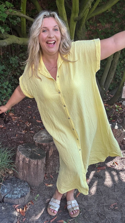 Justine jurk - geel