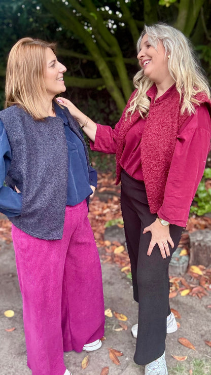 Brush gilet- Donkerblauw