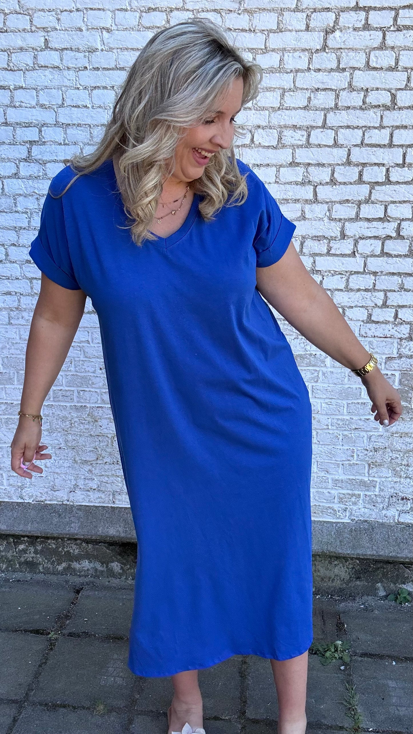 Shauni shirtdress - Kobaltblauw