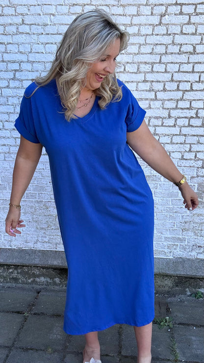 Shauni shirtdress - Kobaltblauw