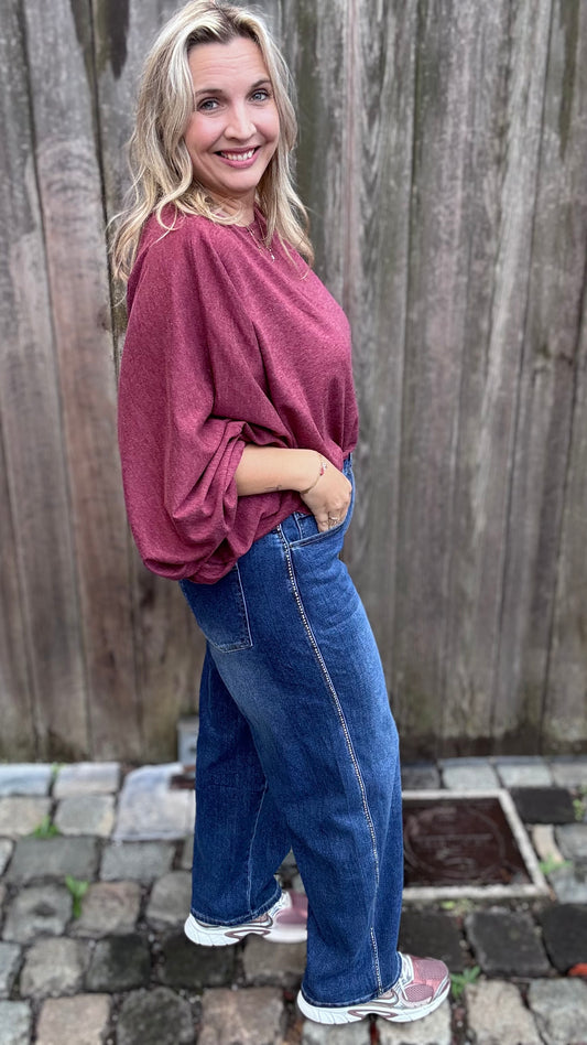 Strass balloon jeans