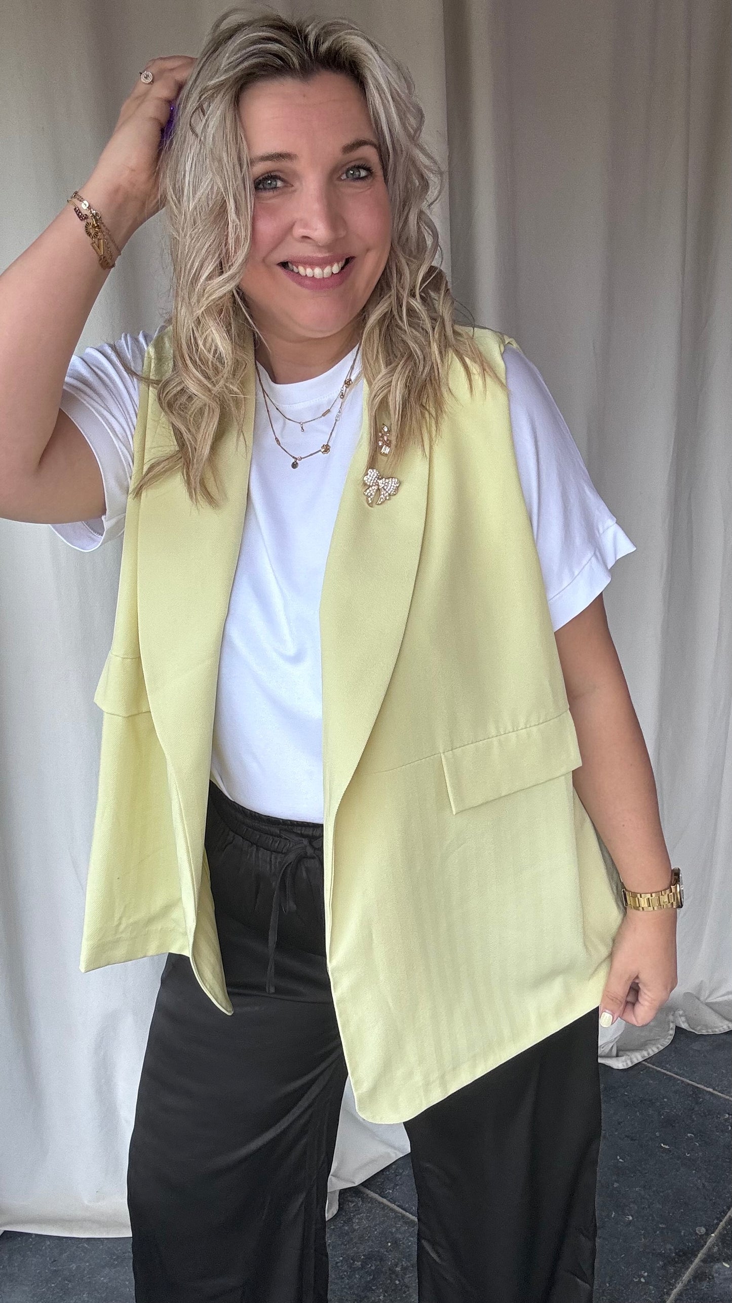 Attitude blazer - geel