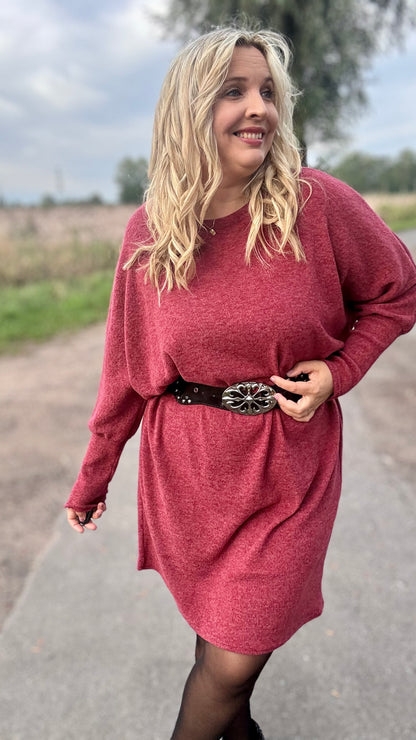 Lounge luxe jurk - Bordeaux