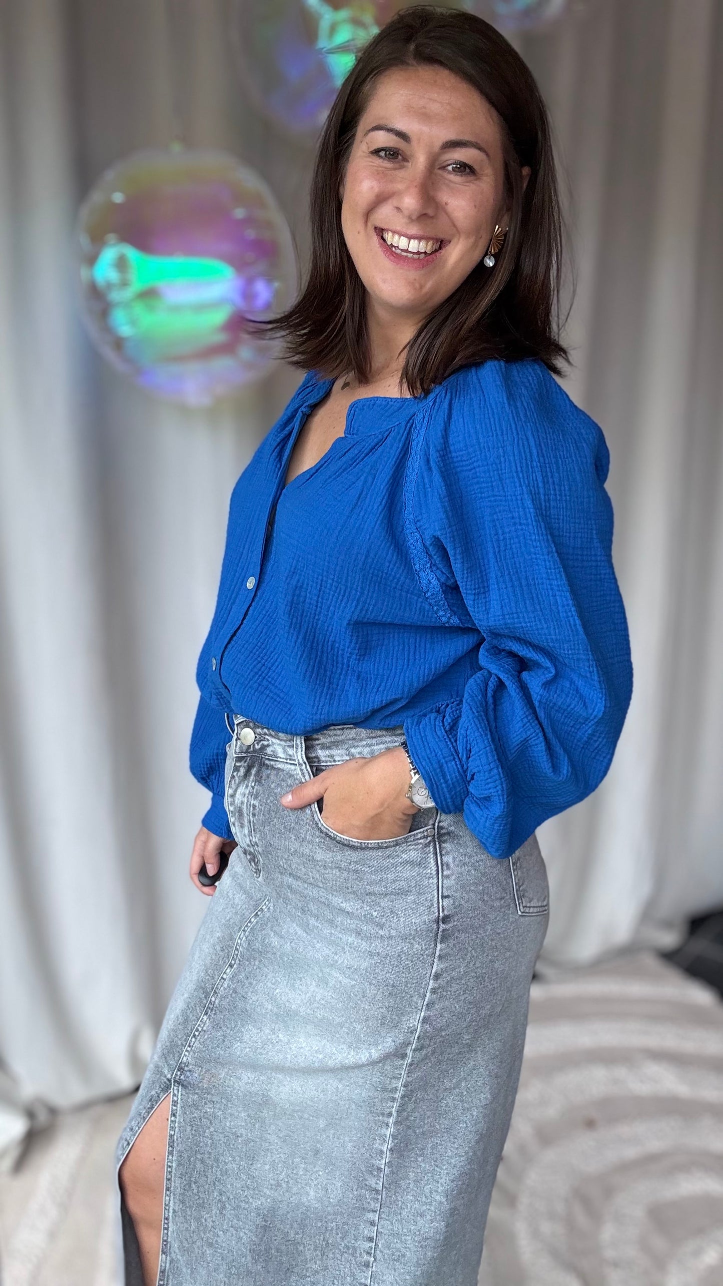 Sofia tetra blouse blauw